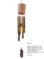 DZWONKI WIETRZNA DOMEK BAMBUSOWY DEKORACJA 75 CM. Waga 330 gram.