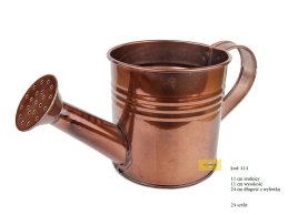 Watering can zinc metalic cooper color 11 cm diameter.