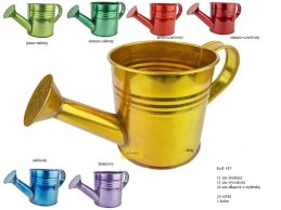 Watering can zinc metalic 7 colors 11 cm diameter.