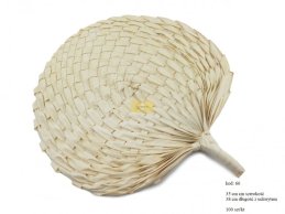 Braided PALM LEAF FAN 35 x 38 cm with handle