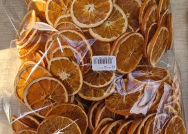 ORANGE SLICES, DRIED ORANGES D:  6-7 cm 10 kg/pb/1 box around 2100-2200 pc.