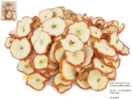 JABŁKA CZERWONE PLASTRY, ok 4-5 cm plasterek, 250g/opak, ok 100 - 110 plasterków opak