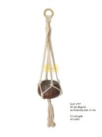 MAKRAMA do powieszenia na doniczkę 69 cm z bawełnianego sznura ( bez kokosa)