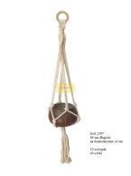 MACRAME PLANT HANGER 69 CM COTTON ROPE NATURAL ( no planter incl.)