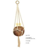MAKRAMA do powieszenia na doniczkę 74 cm z naturalnego bawełnianego sznura ( bez kokosa)