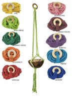 MACRAME PLANT HANGER 65  CM COTTON mix color ( not coco planter incl.)