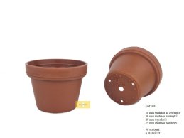Doniczka mini plastikowa PP 38 mm Ø brązowa