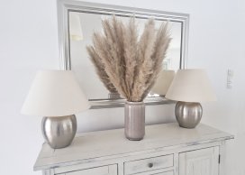 Pampas Grass Natural  Color ( Cortadria SP) total L 130 cm / 50-70 cm flower size L.