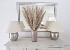 Pampas Grass Natural  Color ( Cortadria SP) total L 130 cm / 50-70 cm flower size L.