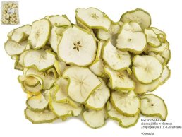 JABŁKA ZIELONE PLASTRY, ok 4-6m , 250g/opak, ok 110-120 plasterków opak