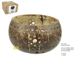 T-LIGHT HOLDER COCO SHELL 12 cm outer diameter, 10 cm hole diemeter.
