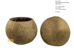 COCO SHELL FULL SHELL WITH SMALL HOLE 11-12 cm outer diameter , 8 cm hole diemeter , 10-11 cm H.