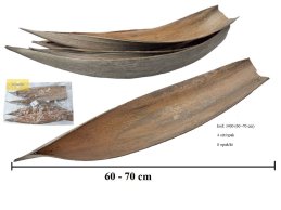 długa ŁÓDKA z KOKOSA naturalna COCO BOAT 60-70 cm, 4 szt w opakowaniu