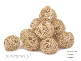   RATAN BALL 5 CM NATURAL 12PC/PACK